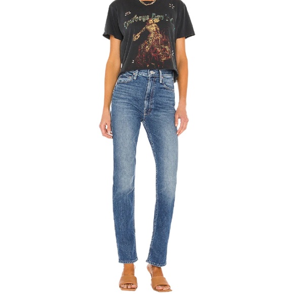 MOTHER Denim - NWT MOTHER Superior Rider Skimp Straight Leg Jeans Cowboys Don't Cry Size 32